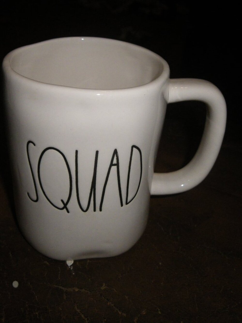 Rae Dunn Large Ceramic Coffee Tea Mug “SQUAD”